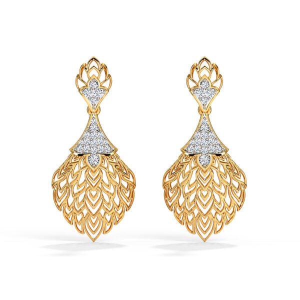 Batino Leaf Diamond Drop Earrings